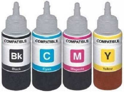 TECHNART Refill Ink for Use in MG2577s All-in-One Inkjet Printere Black + Tri Color Combo Pack Ink Bottle