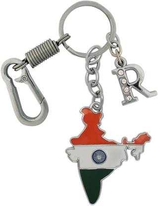 SHOKY LOOKS Indian Map style design with locking lock and R style key chain also Perfect way for carrying your Car, Bike, Home, Office keys in style also it’s a Creative Gift Key Chain