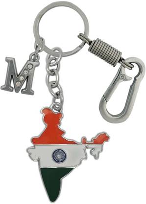 SHOKY LOOKS Indian Map style design with locking lock and M style key chain also Perfect way for carrying your Car, Bike, Home, Office keys in style also it’s a Creative Gift Key Chain