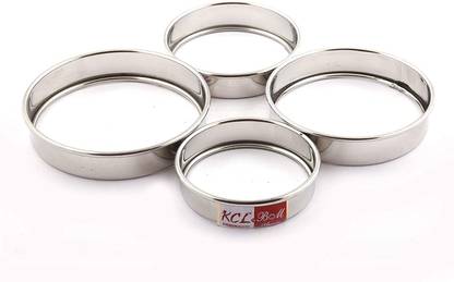 KCL Matka Kitchen Rack Steel Stainless Steel BIG Round Hot pot stand , Matka Stand for Kitchen – 4 Piece Set ( Diamater – 18 , 16 , 15 & 14 Cms Respectively)