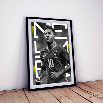 Neymar Poster With Frame For Room and Home Decor Fine Art Print