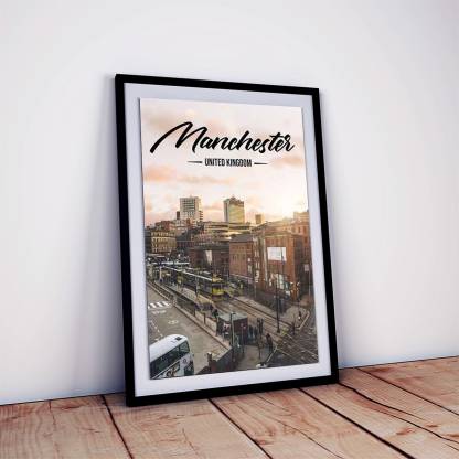 Traveling Manchester United Poster With Frame For Home Décor Travelling Wall Art Love Of Travel Fine Print Decorative Paintings Architecture Nature Places Posters In India - Man U Home Decor