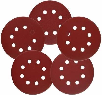 Gadariya King 75 pcs 5 Inches Orbital High Grit Sanding Discs, 60,80, 100Grits 8 Hole Orbital Sandpaper with Loop for Power Random Orbit Sander Emery Sandpaper (60,80,100 Pack of 75) Emery Sandpaper