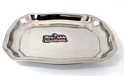 रिषभ गोल्ड Serving Tray / Fruit Tray / Deep Tray (Small (31 x 23 x 3 cm) ( wt 340 gm)) ट्रे
