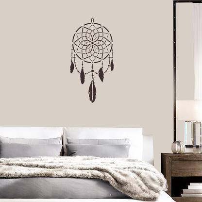 Arhat Dream Catcher theme ASR-E738 Glossy PVC Resuable Wall Stencils (Size: 18X29 9inches) Stencil