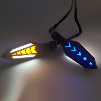 acube mart Front, Rear LED Indicator Light for Universal For Bike Universal For Bike