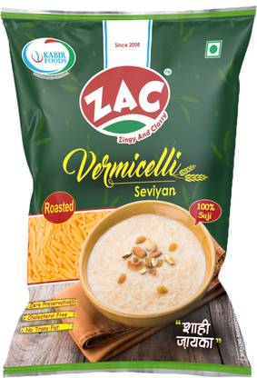 ZAC VERMICELLI (SEVIYAN) ROASTED - 200g X 2 (PACK OF 2 Premium ) Vermicelli 400 g