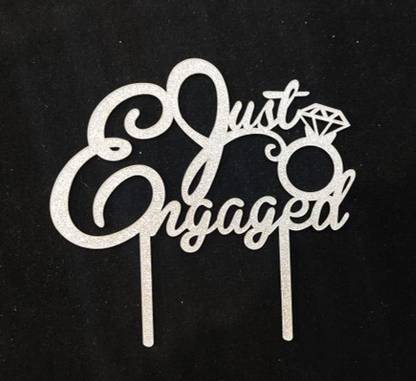 SURSAI Just Engaged Cake Topper