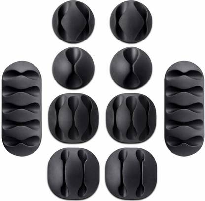 MF STORE Cable Clips Cord Organizer,Multipurpose Adhesive Hooks for TV Home,Car,Desk (10) Cable Protector