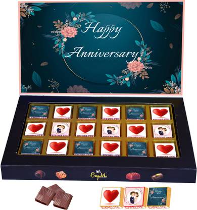 Expelite Chocolates For Anniversary- 18 PC- Anniversary Gifts For Couples Bars, Truffles