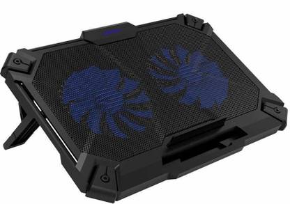 coolcold K35 Laptop Cooler Cool,Gaming Cooling Pads,Adjustable Stand pad,Led Light,USB Powered with Air Wind Speed Fan for 12-17 inch Laptops Notebook 2 Fan Ergonomic Cooling Pad with Adjustable Height