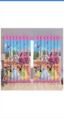 SNV PRODUCTS 214 cm (7 ft) Silk Door Curtain (Pack Of 2)