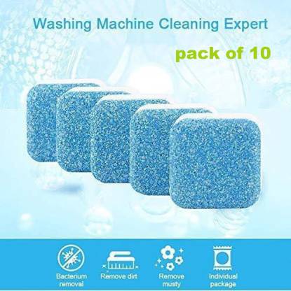 Fusion Showcase 10 Pcs Washing Machine Cleaner Tablets, Tablet for Perfectly Cleaning of Tub/Drum Laundry Fresh No Smell Home Cleaning Tool , 10 Pcs Dish washing Detergent Dishwashing Detergent