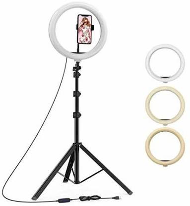 Paradox 10"Ring LED Light ,3 Brightness Mode Feature Flash With 7ft Tripod Stand P13 Ring Flash