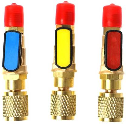 DIGICOP Refrigerant Valve AC Charging Hoses Brass Straight Ball Valves for Refrigeration Manifold Gauges Mayitr Ball Valves