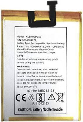 Full Mah Mobile Battery For  Panasonic Eluga A2 KLB400P353