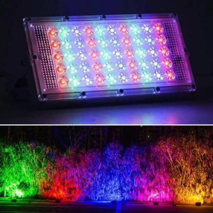 Like Star 16-M COLOR CHANGING LED BRICK LIGHT MULTICOLOR 50-WATTS WITH WIRELESS REMOTE CONTROL, WHITE 6500K, 50,000H ONLY LED, BRIGHTNESS CONTROLLER, MULTICOLOR LED LIGHTS, HIGH QUALITY LIGHT, ADJUSTABLE BRIGHTNESS 022 Flood Light Outdoor Lamp