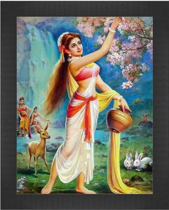 Gorisaa Art 8x10 Beautiful lady paintings Digital Reprint 10 inch x 8 inch Painting