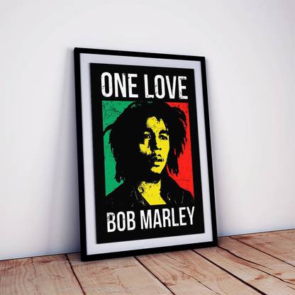 One Love Bob Marley Poster Framed For Home Décor Wall Art Fine Art Print