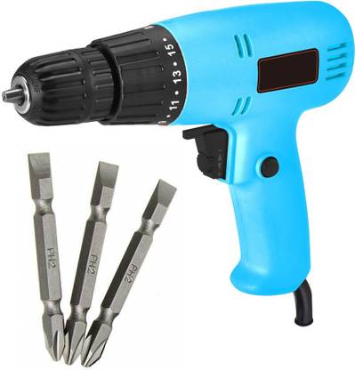 MLD SD-RF09 Electric 10 mm Screw Driver Cum Drill Machine 300WATT 750RPM Torque Adjustment System Spindle Lock Reverse & Forward Collated Screw Gun Corded with 3 PH2+- set *Variant color* Collated Screw Gun