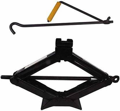 CHHELL Scissor Jack [1 .5]Ton Car Jack Set for scissor Jack with lifting rod all hatchback & Sedan (Capacity 1500kg) Black Colour Vehicle Tool Kit