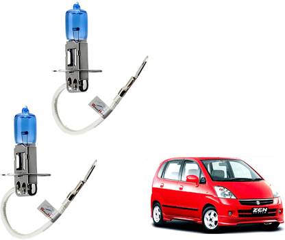 WolkomHome Car H3 halogen headlight Fog lamp bulb 12V - 100W 5000K Cool Blue Ultimate White for Maruti Suzuki Zen Estilo Type-1 Headlight Car Halogen for Maruti Suzuki (12 V, 100 W)