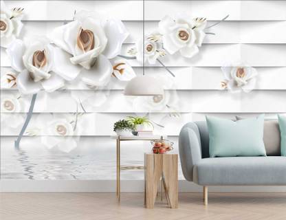 imbue Floral & Botanical White Wallpaper