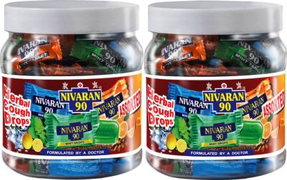 Nivaran 90 Herbal Cough Drops - 100 Count (Pack of 2)