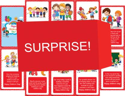OddClick Happy Children's Day Wishes Set of 11 Surprise Card (CHILDRENS-DAY-8014) Greeting Card