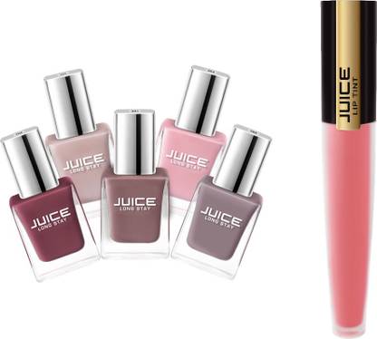 Juice Nail Paint Combo 32 : Lip Tint M-94 Shade:Wine Berry Nude