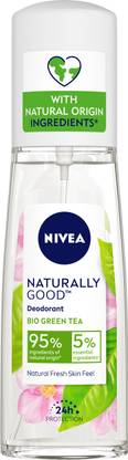 NIVEA Naturally Good Deodorant, Bio Green Tea, 75 ml Deodorant Spray  -  For Women