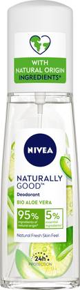 NIVEA Naturally Good Deodorant, Bio Aloe Vera, 75 ml Deodorant Spray  -  For Women