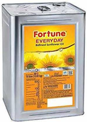 FORTUNE Sunflower Oil 15 Ltr Sunflower Oil Tin