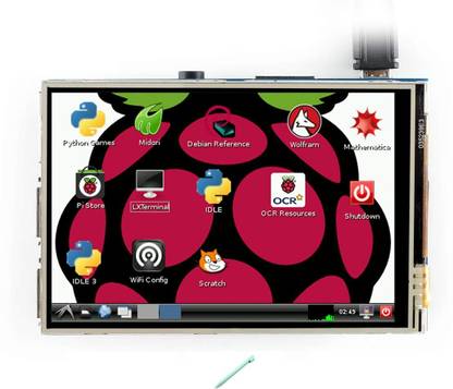 Manushre Manas Enterprises Raspberry Pi LCD Display Module 3.5inch 320 * 480 TFT Resistive Touch Screen Panel SPI Interface for Rapsberry-pi Model B Electronic Components Electronic Hobby Kit