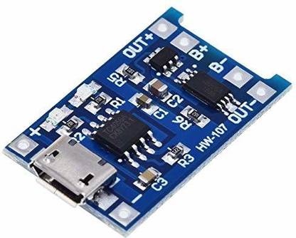 DS Robotics TP4056 Micro USB 5V 1A Lithium Battery Charger with DW01 Battery Protection IC for Arduino Raspberry Pi ESP8266 Robotics Electronic Components Electronic Hobby Kit