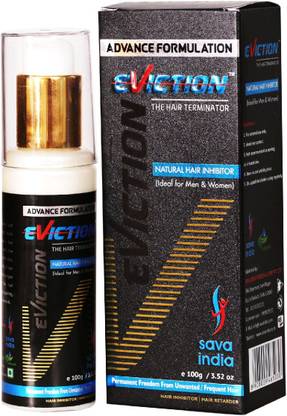 Eviction Natural Hair Inhibitor Cream- Permanent Freedom from Unwanted Hair Growth for Men & Women- 100gm Cream