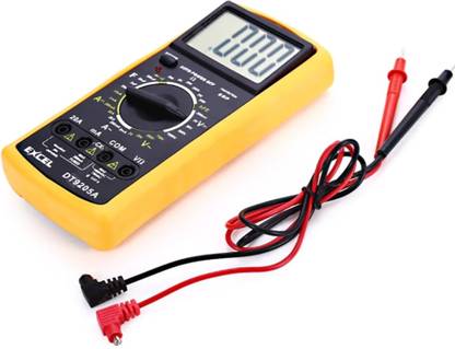 AF Excel DT9205A LCD Digital Multimeter, Black and Orange Digital Multimeter