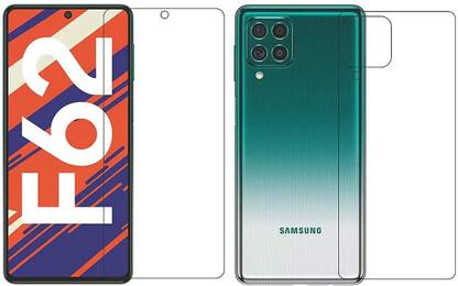 Accesories Legacy Front and Back Screen Guard for Samsung Galaxy F61,Samsung F62 | Front - Full Screen Coverage Except Edges | Back - Edge to Edge 4 Layer Nano Guard
