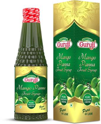 Jai Guruji Mango Panna Fruit Syrup Sharbat, Instant Refreshing Drink For Summer (Mix with Water or Soda) Mango