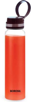 BOROSIL Easy Go Glass Bottle Black Lid with Handle 1 L 1000 ml Bottle