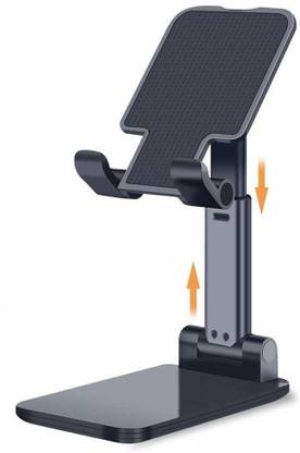 loko Adjustable Foldable Cell Phone Portable Desktop Stand Compatible with Mobile Phones/Mini Tablet/Kindle (Stand K2 Black) Mobile Holder
