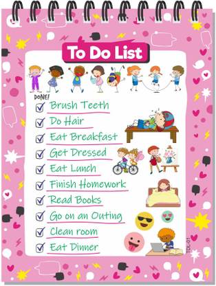ESCAPER Kids To Do List Planner (A6 Size - 80 Paper Leaves) | To Do List Notepad | To do List Diary | Daily Planner A6 Planner Ruled 80 Pages