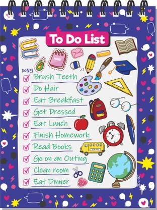 ESCAPER School Theme To Do List Planner (A6 Size - 80 Paper Leaves) | To Do List Notepad | To do List Diary | Daily Planner A6 Planner Ruled 80 Pages