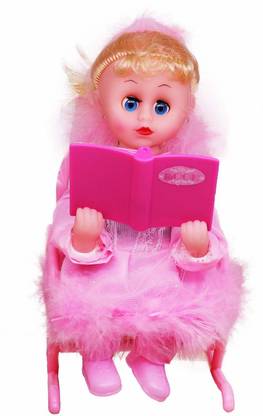 Phantom Toys Angel Doll Reading Book Rolling Chair With Music LED Light Effects For Girls Gift| Cute Dolls Baby Kids Dream House Adventures