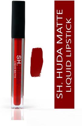 Sh.Huda Beauty Kiss Proof Non Transfer Smudge Proof Liquid Matte Lipstick For Girls