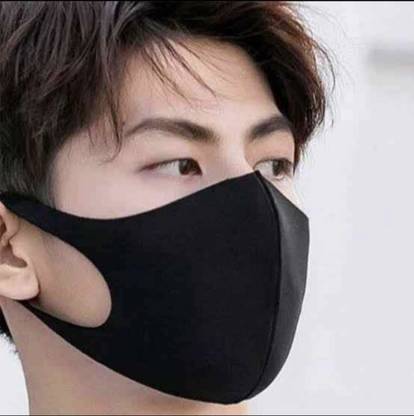 Jigyaasaa SKUBA - Mask - Black - 007 - 3 pcs Reusable, Washable Cloth Mask
