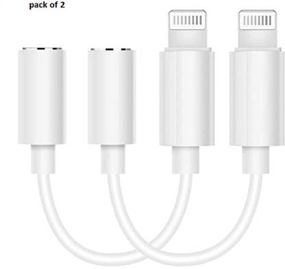 OcAfee White a1 quality 2 pack Iphone Lightning to 3.5mm Headphone Jack Adapter Phone Converter