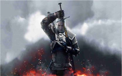 The Witcher Game Wall Poster For Room With Gloss Lamination M10 Paper Print