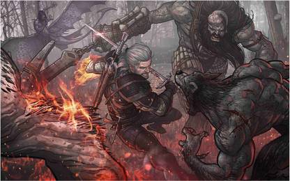 The Witcher Game Wall Poster For Room With Gloss Lamination M23 Paper Print