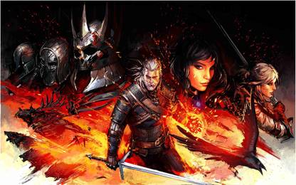 The Witcher Game Wall Poster For Room With Gloss Lamination M18 Paper Print